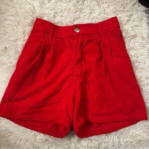 Big Bud Press Red Corduroy Women Shorts size XS